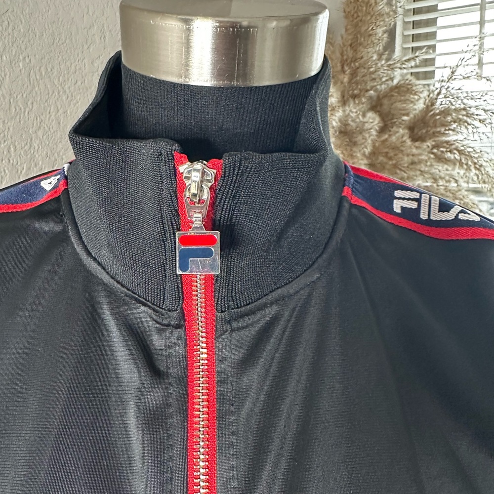 FILA Black Jacket with Red Accents Size XL NWT - Picture 5 of 7